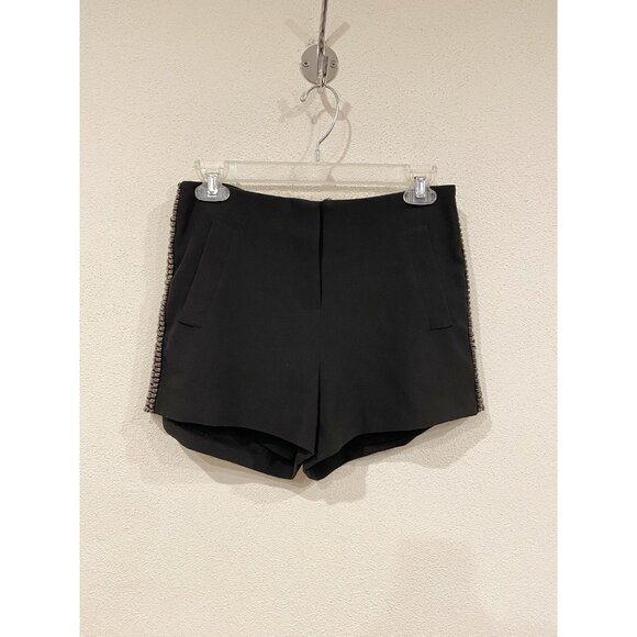 La Reine Shorts Womens Small Black Studded High Rise Embellished Dressy Chic - Picture 1 of 5